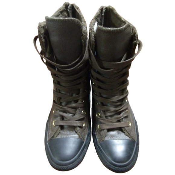 Converse High Top Sneaker Zip Combat Boots 7 - Picture 2 of 9